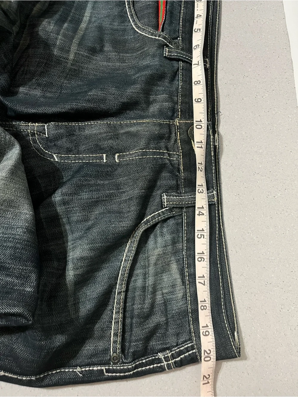 AVIREX Jeans 38x31 Blue Denim Embroidered Pocket Y2K Wide Leg Baggy Streetwear